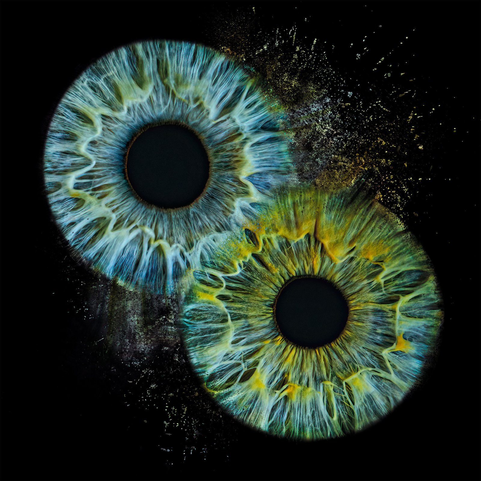 Artystyczna fotografia tęczówki oka w wysokiej rozdzielczości - fotografia makro iris